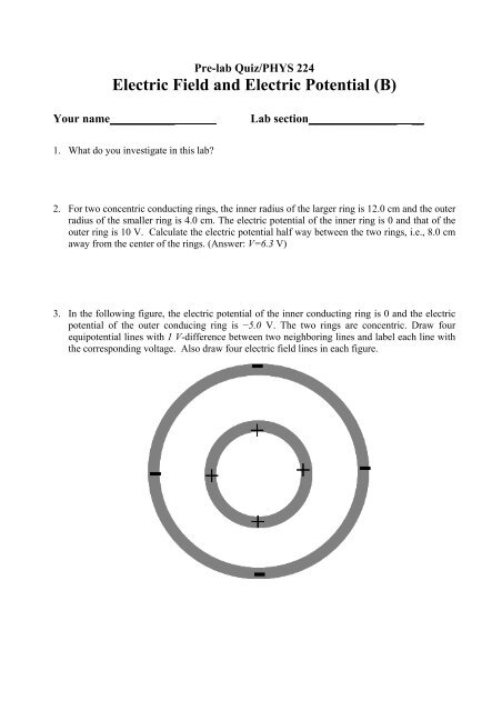 Electric Field and Electric Potential (B)