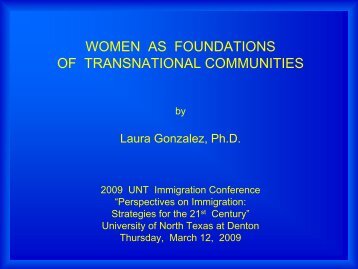 Laura Gonzalez - University of North Texas