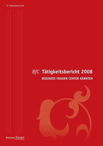 BfC Tätigkeitsbericht 2008 - Business frauen Center Kärnten