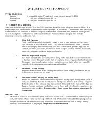 2012 District 9 4-H Food Show Record Form Guidelines - Brazos