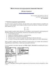 MOTI PIANI ED EQUAZIONI PARAMETRICHE ( ) ( ) - Matematica