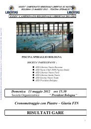 Campionato Regionale Libertas - FIN - BOLOGNA - Imolanuoto