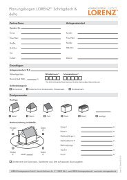 Planungsbogen LORENZ® Schrägdach & delta