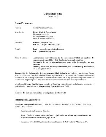 Curriculum Vitae_AGonzalez - DivisiÃ³n de IngenierÃ­as - Campus ...