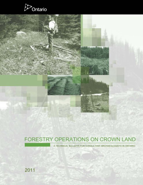 Forest Operations on Crown Land - Ministry of Tourism