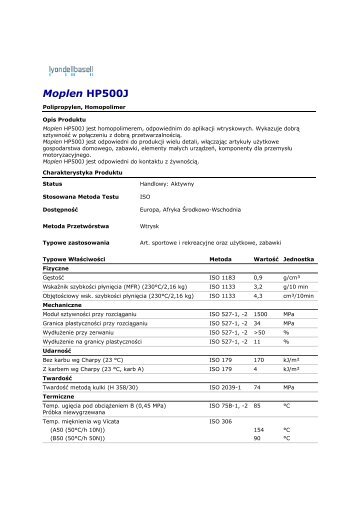 Moplen HP500J.pdf - Motor Polimer