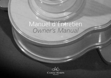 Manuel d'Entretien Owner's Manual - les harpes camac