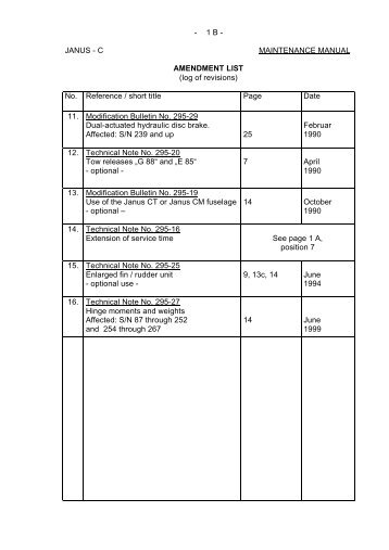 - 1 B - JANUS - C MAINTENANCE MANUAL ... - Schempp-Hirth