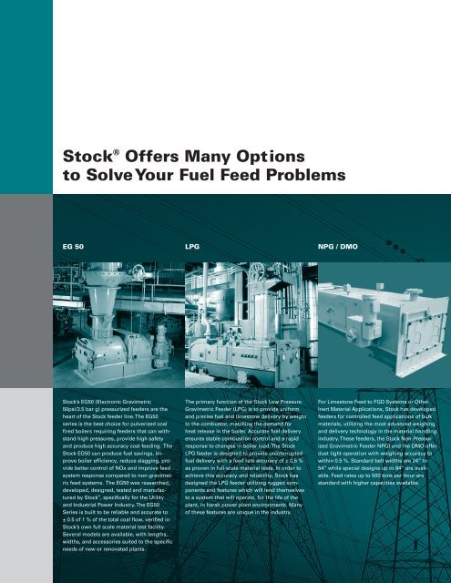 Stock Coal and Limestone Feed Systems - Schenck Process GmbH