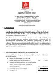 HV-Einladung / Tagesordnung - AGROB Immobilien AG