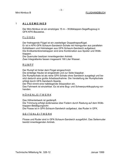 Datum 1. Änderungsblatt Nr. 328-8 Änderung de - Schempp-Hirth