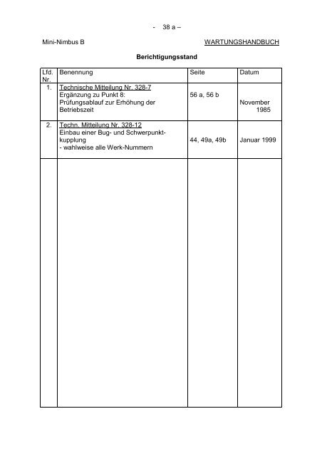 Datum 1. Änderungsblatt Nr. 328-8 Änderung de - Schempp-Hirth