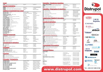 Distrupol Product List - Univar Colour