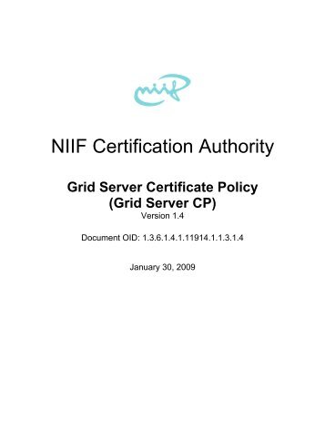 NIIF Certification Authority - NIIF CA