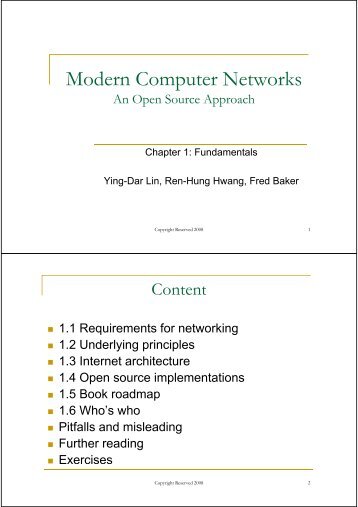 Modern Computer Networks - High Speed Network Lab @ NCTU