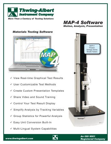 MAP-4 Software - Thwing-Albert Instrument Co