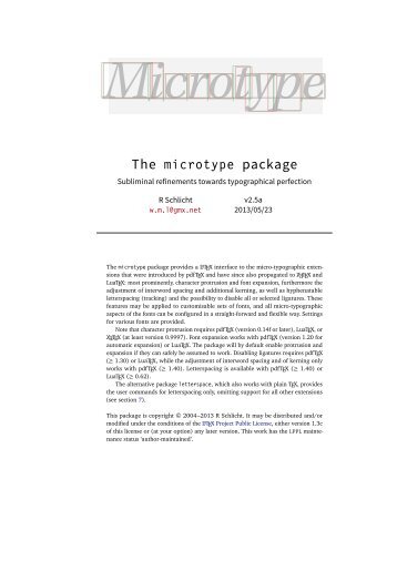 The microtype package