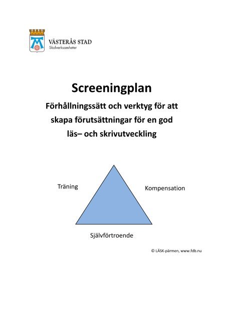 Screeningplan 2013 - VÃ¤sterÃ¥s stad
