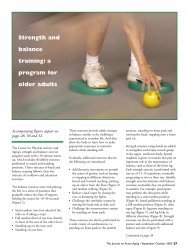 Strength and balance training: a program for older adults