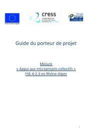 16 - Guide PP demande de subvention - CRESS RhÃ´ne-Alpes