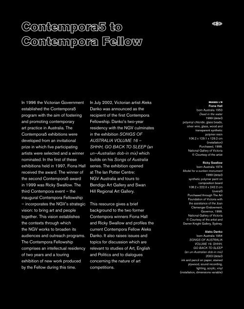 Contempora (844.8 KB PDF) - National Gallery of Victoria