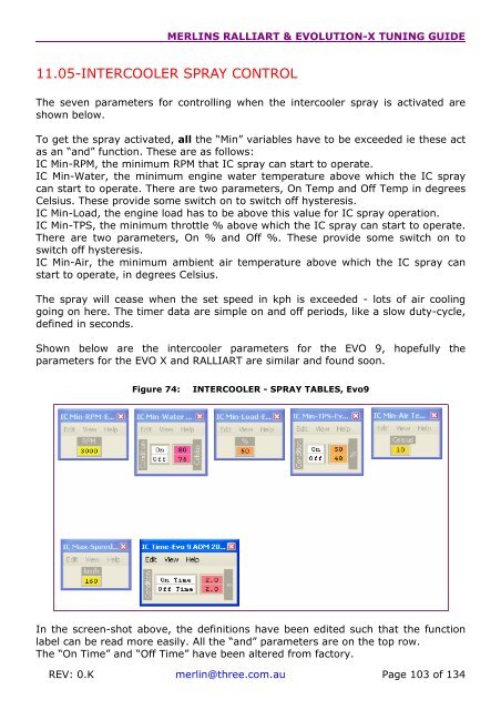 Merlins Ralliart and EvoX TUNING GUIDE Version K.pdf - EvoScan
