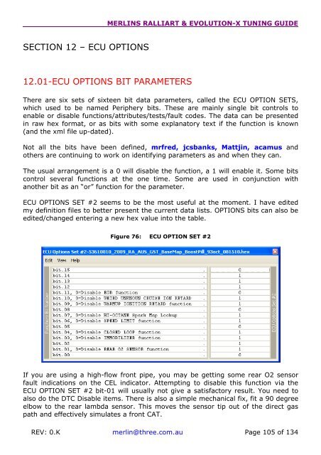 Merlins Ralliart and EvoX TUNING GUIDE Version K.pdf - EvoScan