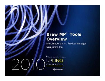 Brew MPÃ¢Â„Â¢ Tools Brew MP Tools Overview - Uplinq