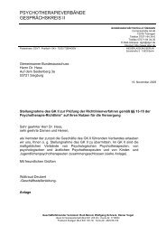 Stellungnahme des GK II - Verband Psychologischer ...