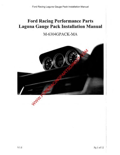 Ford Racing Performance Parts Laguna Gauge Pack Installation ...