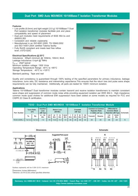 Brochure - with Pulse Cross-Reference - Nuvotem Talema