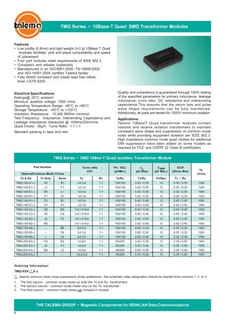 Brochure - with Pulse Cross-Reference - Nuvotem Talema