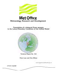Formulation of a balanced Exner pressure in the Lateral ... - Met Office