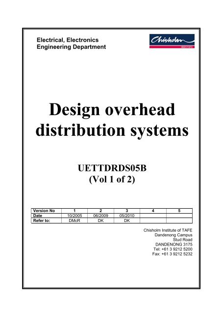 Design overhead distribution systems