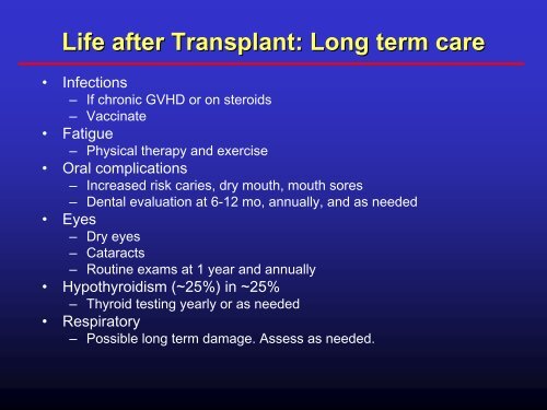 Life After Allogeneic Stem Cell Transplantation Leukemia And