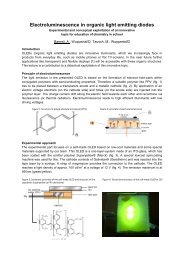 Electroluminescence in organic light emitting diodes - Quantsol.org
