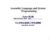 Assembly Language and System Programming