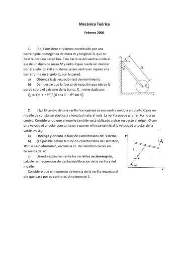 Mecánica teórica – febrero 2006
