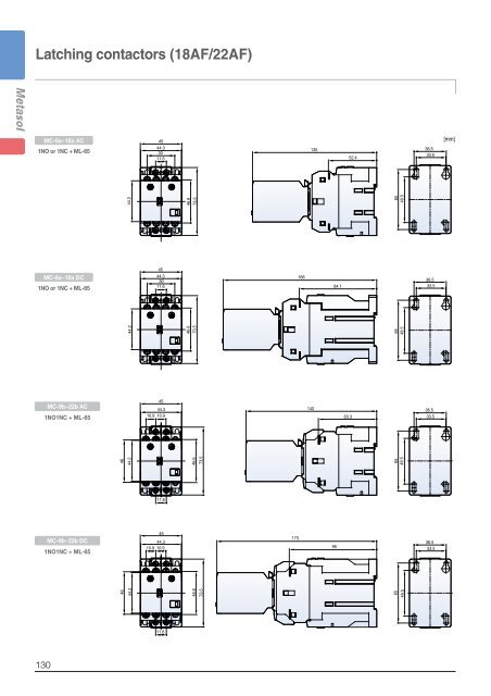 Latching contactors (18AF