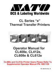 Operator Manual - SATO Labeling Solutions America, Inc.