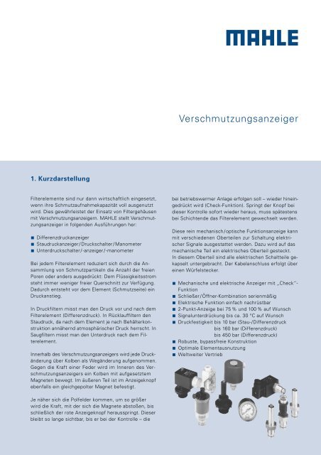 Verschmutzungsanzeiger - BIBUS