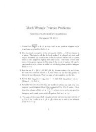 Math Wrangle Practice Problems