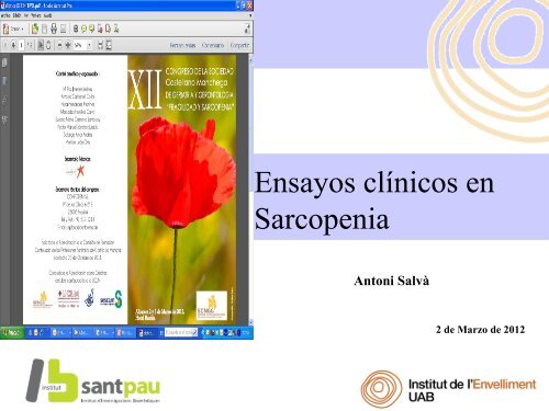 Ensayos clínicos en Sarcopenia - Scmgg.com
