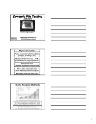 Dynamic Testing - Pile Driving Contractors Association