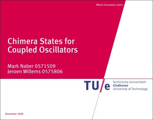 Chimera States for Coupled Oscillators