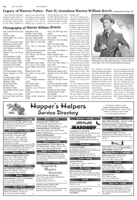 6/23/07 - News Hopper
