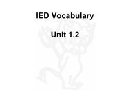 IED Unit 1-2 Vocabulary (PDF) - Stratford High School