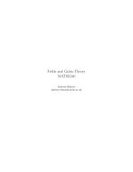 Fields and Galois Theory MATH5246 - School of Mathematics