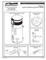 HCG Replacement Parts List - News from American Water Heaters