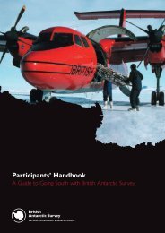 Participants' Handbook - British Antarctic Survey